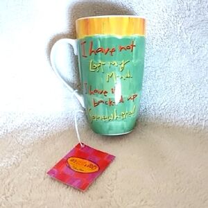 NWT Colorful Ceramic Mug with Quote
